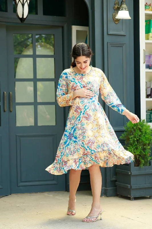 Miami Comfy Blossom Maternity & Nursing Night Dress