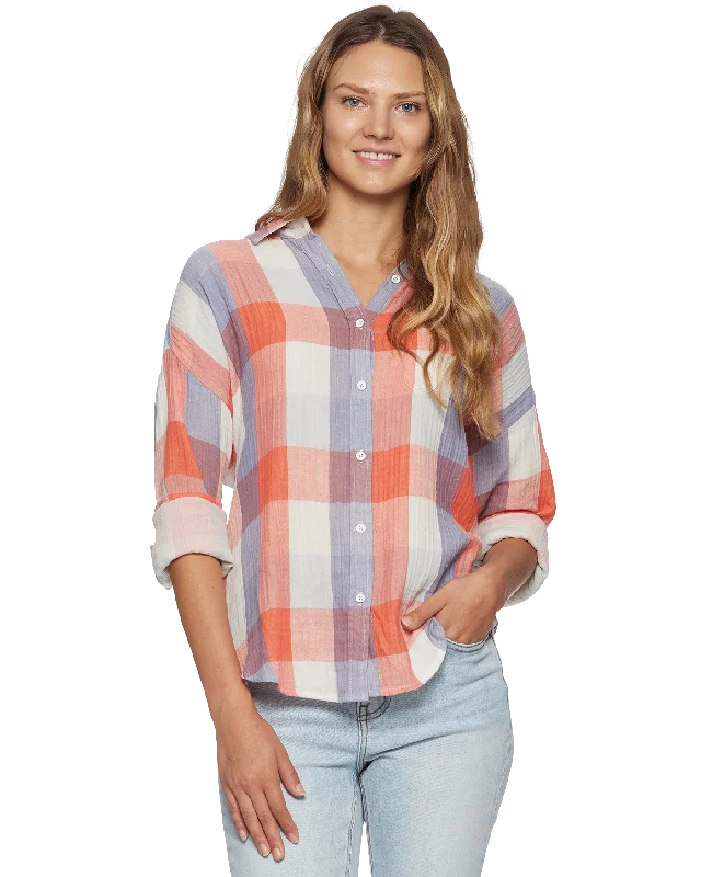 BROOKSIDE SHIRT Relaxed Button-Down Short Shirt