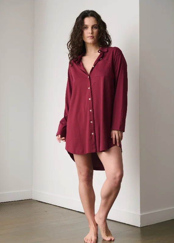 Camellia Sleepshirt Comfortable Stretch Short Shirt