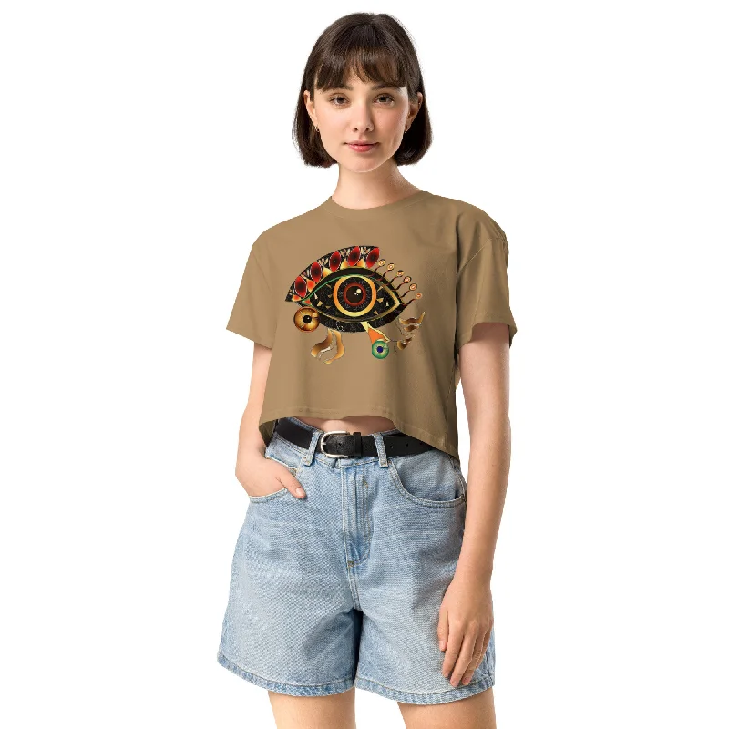 Cropped Tshirt Top EYE 1 Comfortable Loose Short Sleeve