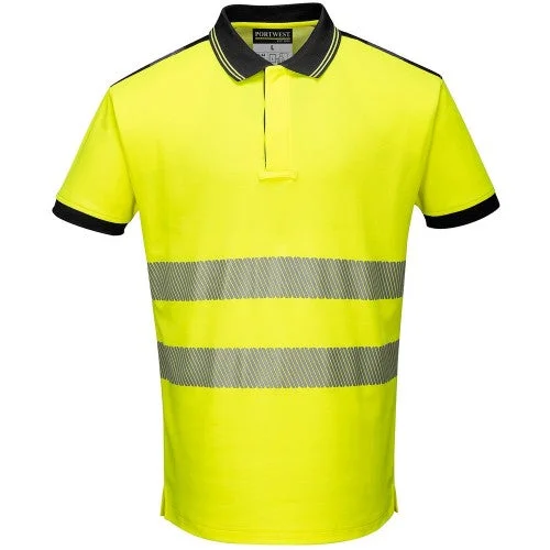 Portwest Unisex Adult Hi-Vis Polo Shirt Soft Cotton Short Tee