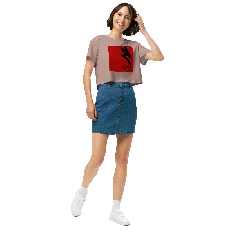 Short Sleeve Cropped Tshirt Top Crew Neck RAHA 3 Trendy Summer Short Sleeve