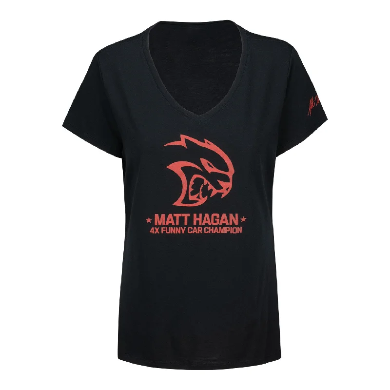 Matt Hagan Hellcat Ladies Shirt Modern Short Sleeve Top