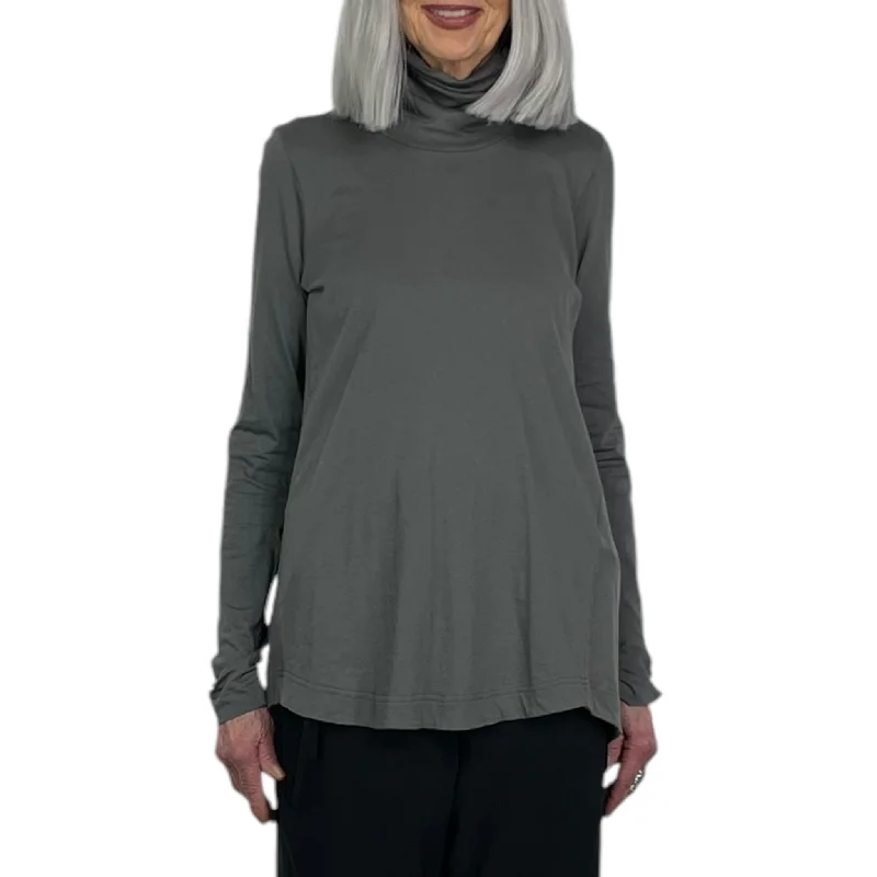 A-LINE TURTLENECK TEE Hooded Caped Shawl Collar