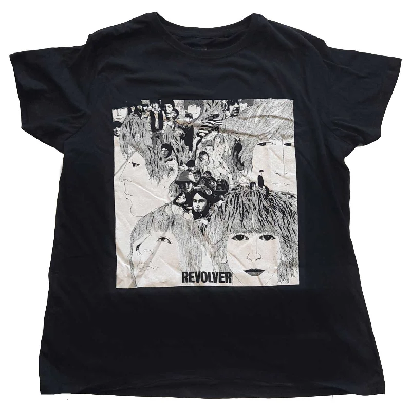 The Beatles Ladies T-Shirt: Revolver Album Cover Hooded Caped Shawl Collar