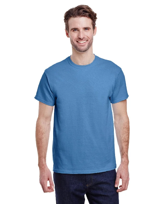 Gildan Heavy Cotton T-Shirt | Carolina Blue Embroidered Appliqued Beaded