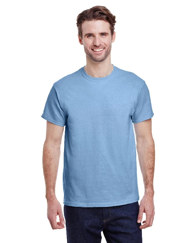 Gildan Heavy Cotton T-Shirt | Light Blue Mesh Blend Leather Blend Suede Blend