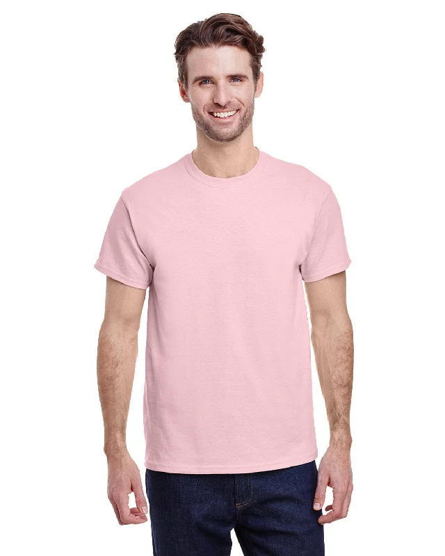 Gildan Heavy Cotton T-Shirt | Light Pink Polka Dot Checkered Tartan