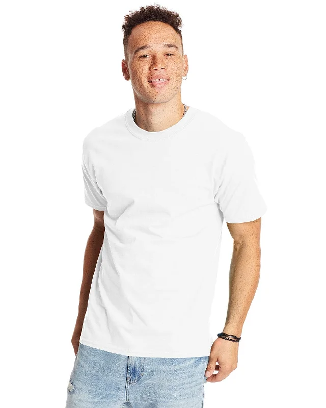 Hanes Beefy-T T-Shirt | White Anti-Shrink Durable Soft