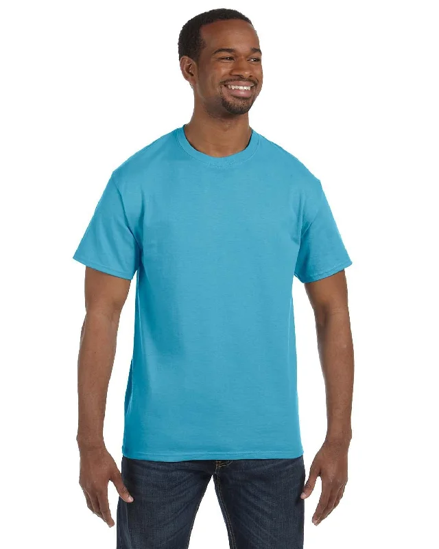 Jerzees Heavyweight 50/50 T-Shirt | Aquatic Blue Rayon Fabric Velvet Fabric Corduroy Fabric