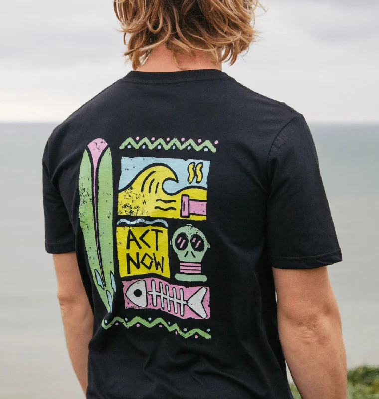 Rapanui x SAS Chemical Seas T-shirt Chenille Blend Fleece Blend Nylon Blend