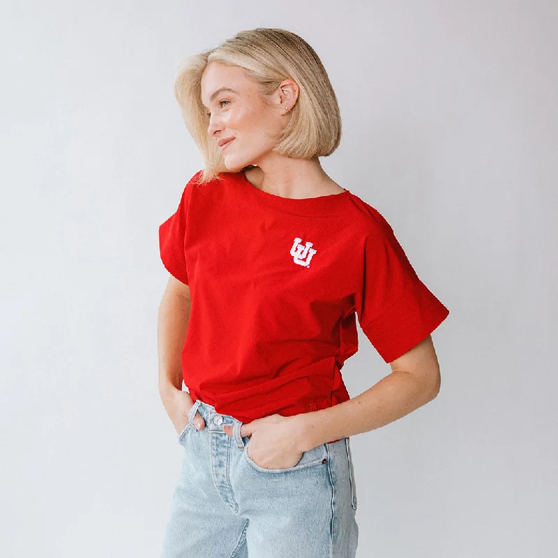 Utah Boss Tee, Crimson Fashionable Trendy Casual