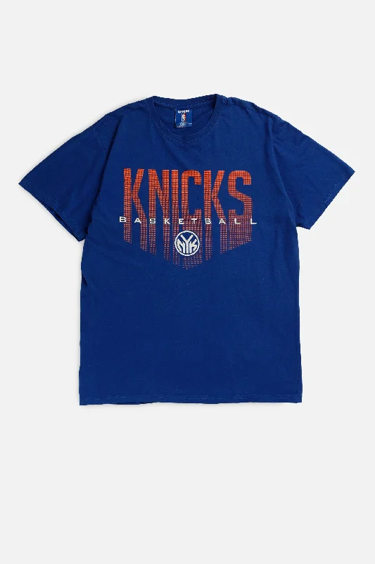 Vintage NY Knicks NBA Tee - L Polka Dot Checkered Tartan