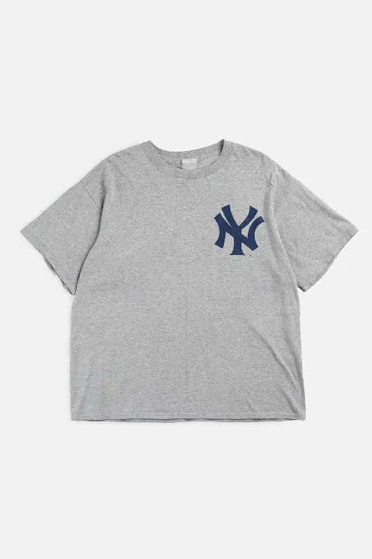 Vintage NY Yankees MLB Tee - M Lace Blend Ribbed Blend Corduroy Blend