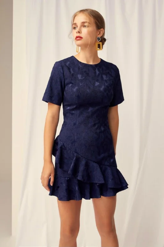 Endless Love Mini Dress Navy Stylish Short Sleeve Mini Dress