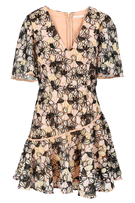 Eloquence Floral Mini Dress Trendy Mini Dress with Belt