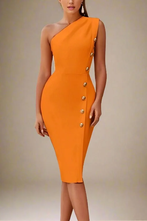 Mel Bodycon Midi Dress - Apricot Orange Chic Bohemian Midi Dress