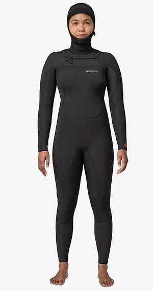 Patagonia R4 Regulator Hooded 5.5/4mm Women's Wetsuit Hoodie with Hem Raw Edge Edgy Unfinished