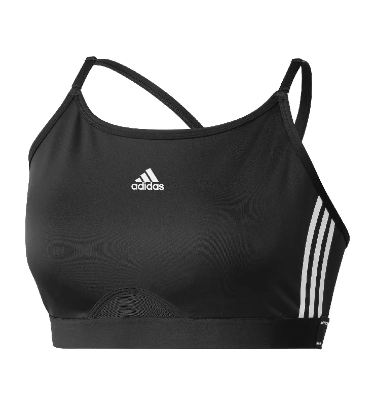 Adidas Plus Size 3 Stripes X Back Sports Bra Comfortable Lace Bralette