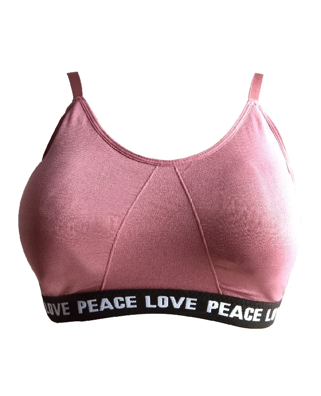 Angelina Peace Love Sports Bra Smooth Push-Up Bra