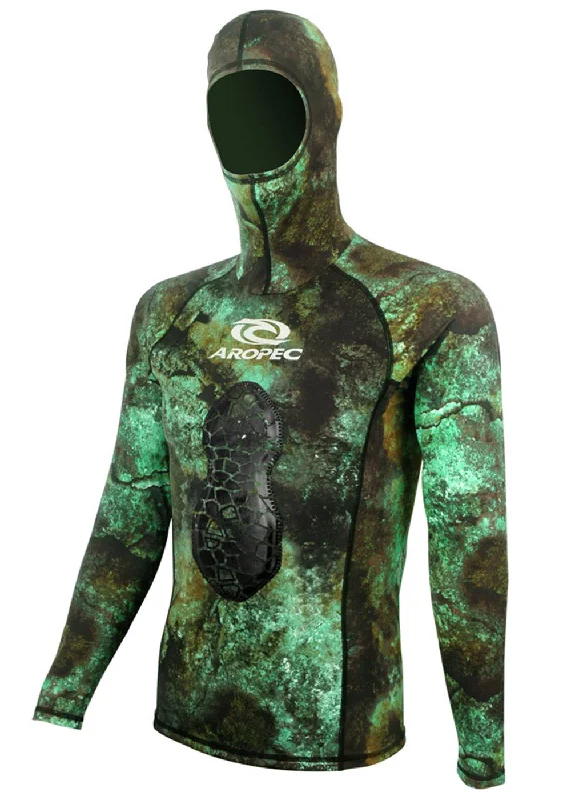 Aropec Verde 1mm Spearfishing Hooded Rash Guard Hoodie Sweatshirt Pullover