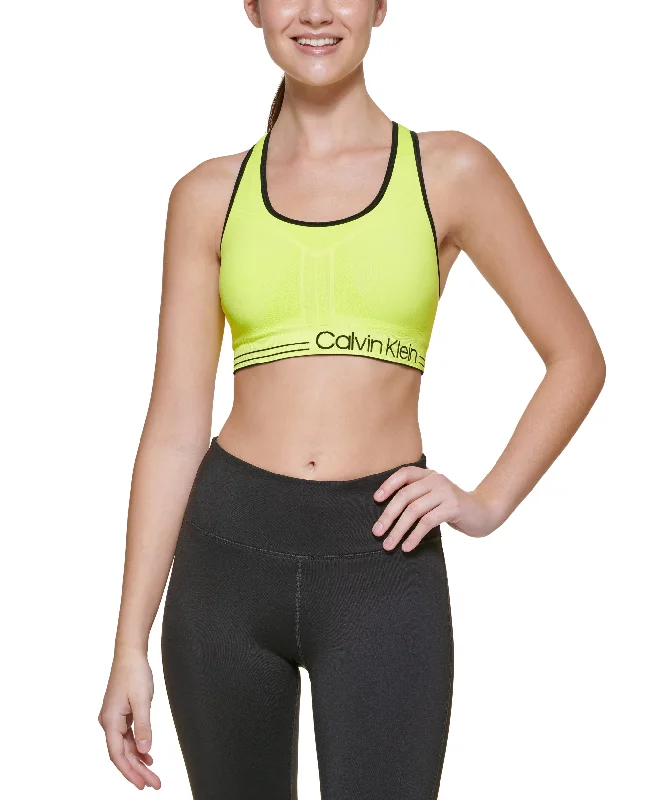 Calvin Klein Performance Womens Reversible Medium Impact Sports Bra Sleek Sports Bra