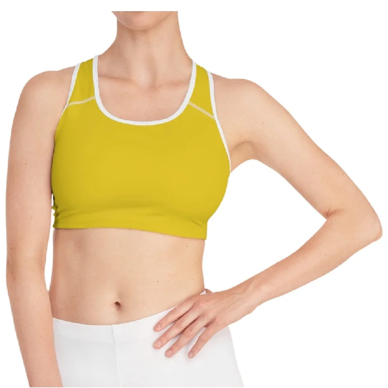 CH Sun Yellow Sports Bra Chic Lace Bra