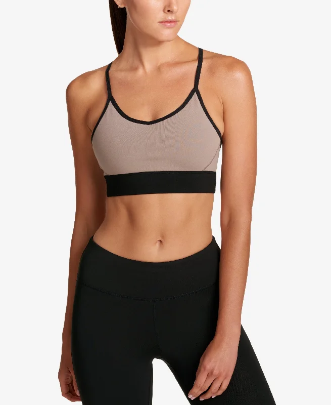 DKNY Sport Low Impact Mesh Back Sports Bra High-Cut Bra Design