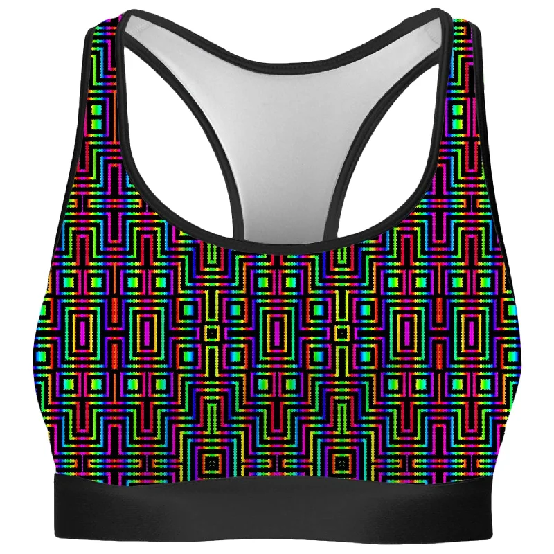 DMT Blocks Rave Bra Soft Cup Bralette