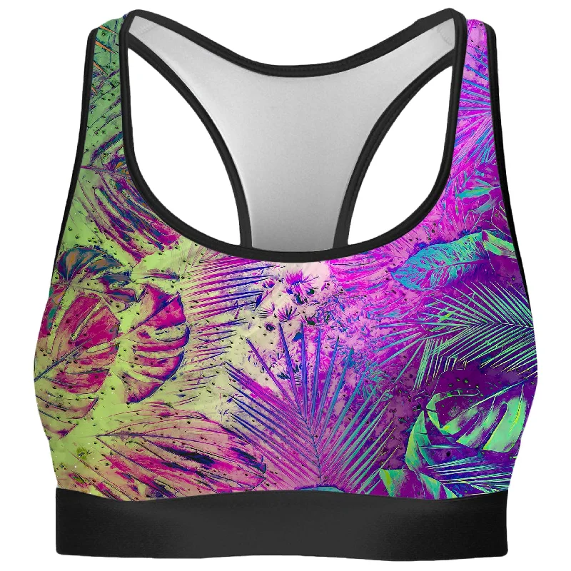 Junglist Holo Rave Bra High Support Sports Bra