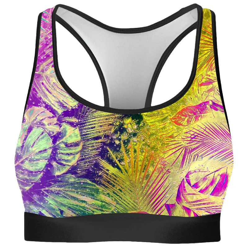 Junglist Rainbow Rave Bra Trendy Sports Bra