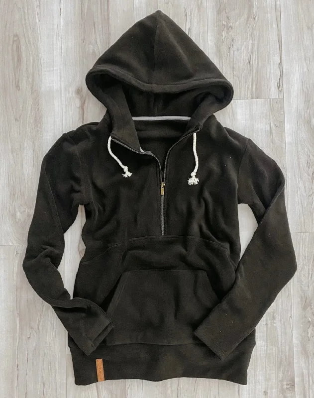 Kids Cozy Cutie Half Zip Hoodie-New Moon {Ampersand} Hoodie with Zipper Versatile Modern