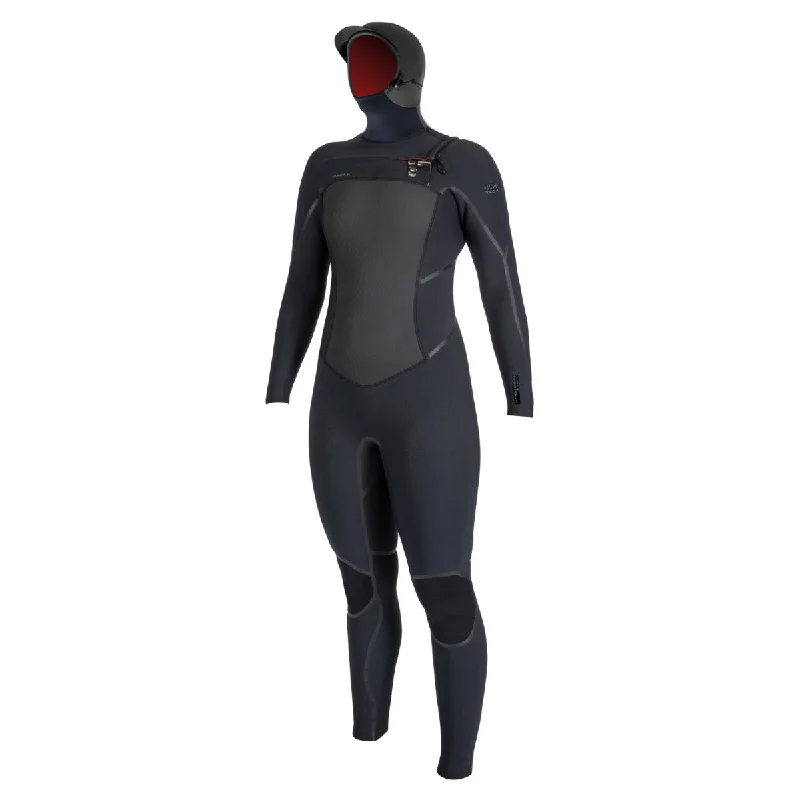 O'Neill Women's Psycho Tech F.U.Z.E. 6/4+mm Hooded Wetsuit - A00 Hoodie with Contrast Stitching Detailed Premium