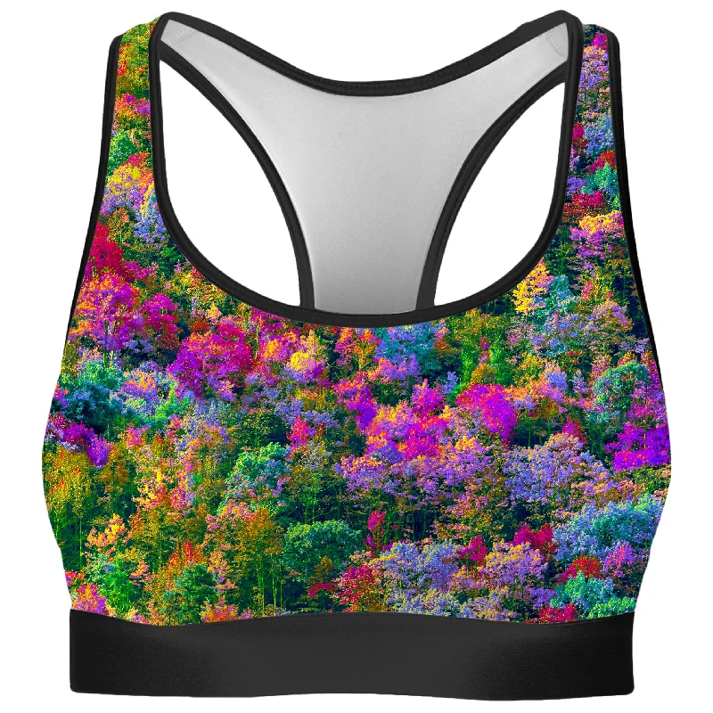 Psychedelic Forest Rave Bra Strapless Support Bra