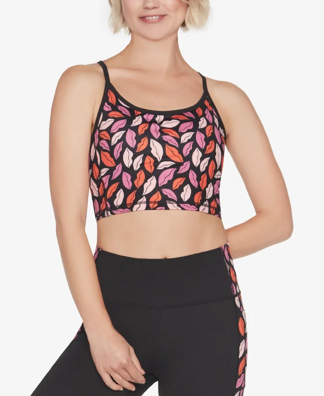 x DVF Women's GO SCULPT Medium Impact Racerback Sports Bra Soft Stretch Bra