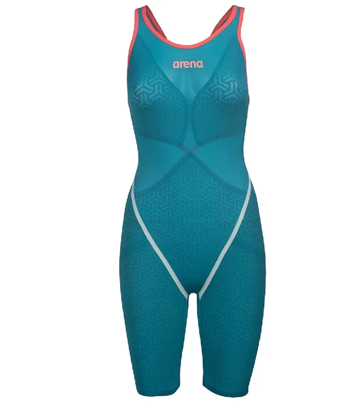 Arena Women's Powerskin Carbon Glide SL Limited Edition Open Back Tech Suit Swimsuit Calypso Bay Sexy Two-Piece Set