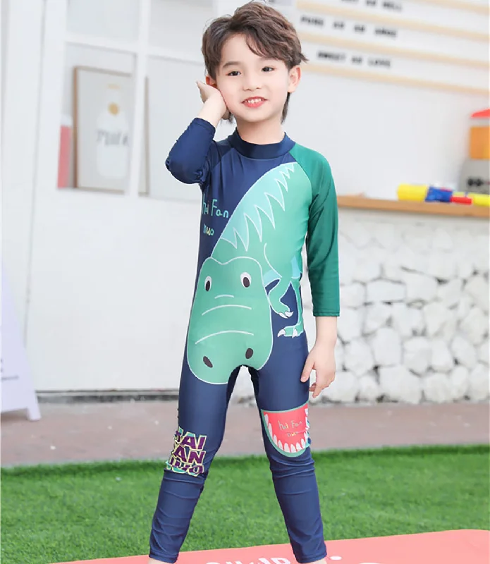 Fancydresswale Baby Shark Full sleeve Swimsuit for kids Fun Pattern Swimsuit