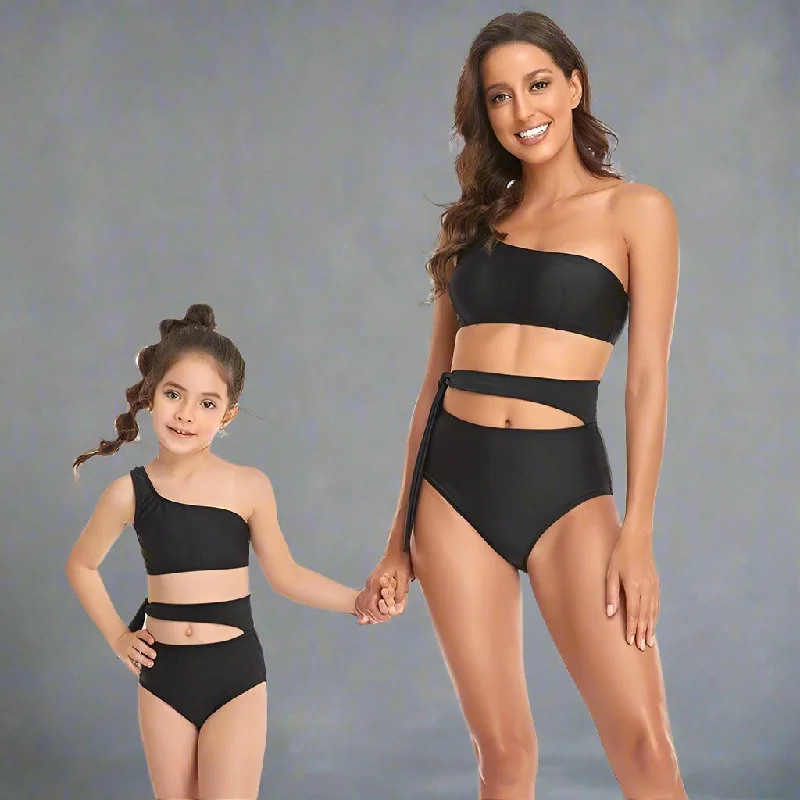 Fashion Matching Mother & Child Swimsuit Adjustable Bikini Bottoms