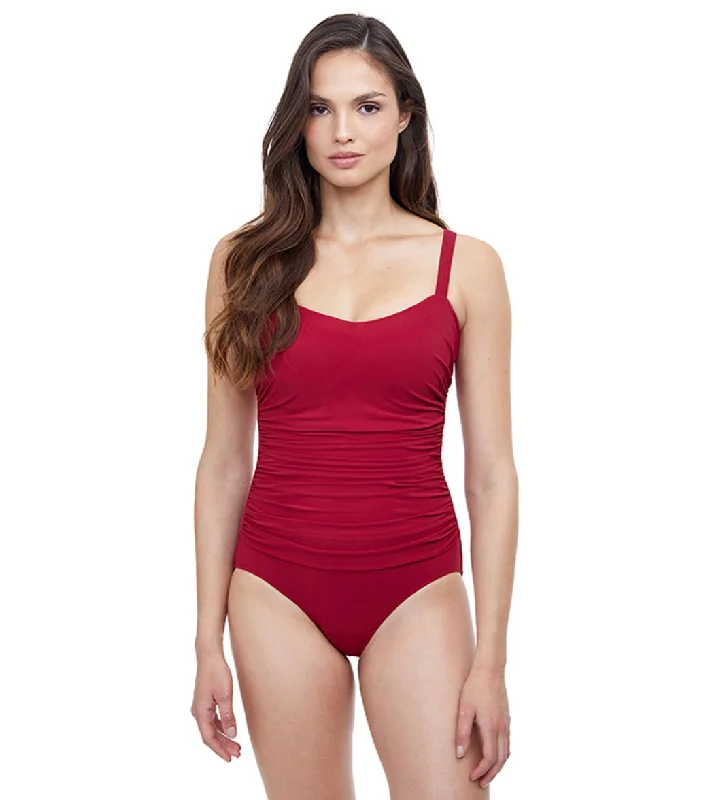 Profile by Gottex Tutti Frutti One Piece Swimsuit (D-Cup) Ruby Retro-Inspired Bikini Set