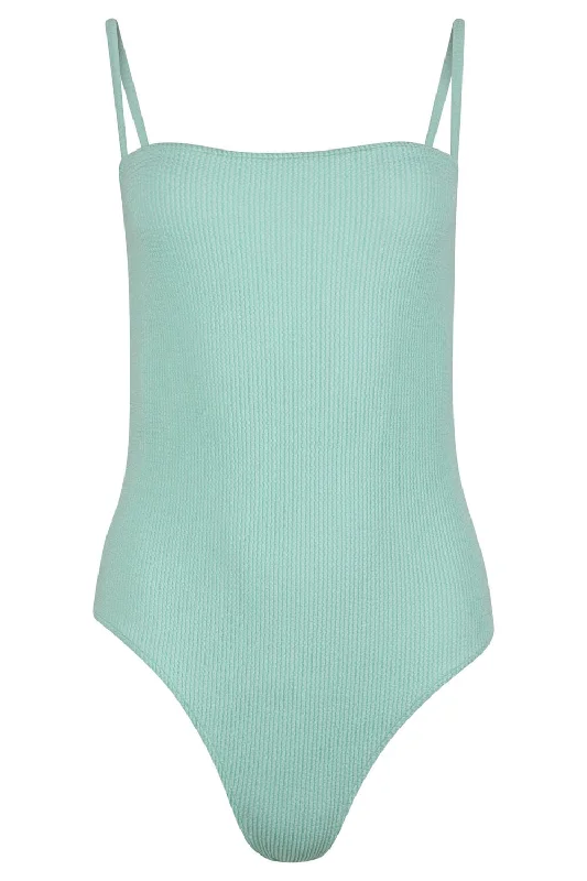 The Liz One Piece Swimsuit Aqua Mesh Swimsuit Top