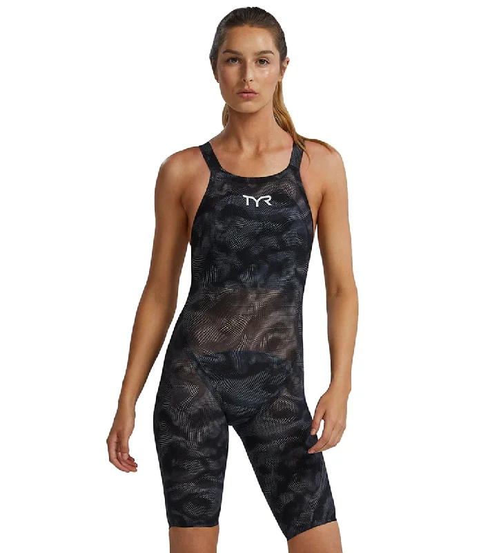 TYR Women's Avictor 2.0 Exolon Open Back Flex Hip Tech Suit Swimsuit Sleek Full Coverage