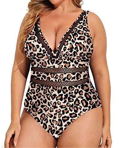 Tummy Control High Waist Push Up Swimwear-Leopard Stylish Swimsuit Set