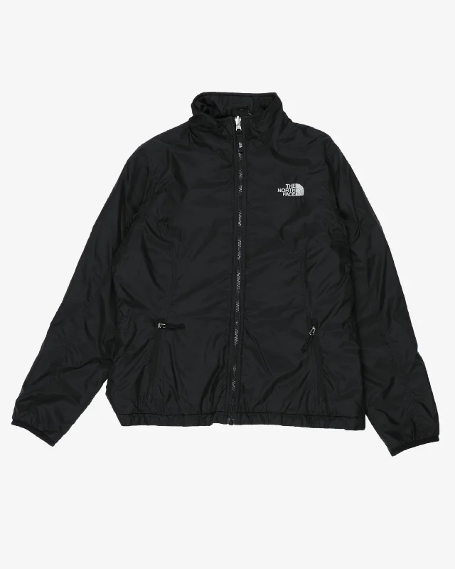 The North Face Black Zip-up Jacket - M Stand-Up Collar Roll-Neck Collar Turtle Neck