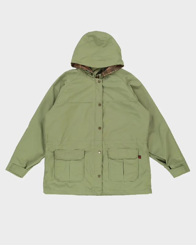 Woolrich Green Hooded Parka Style Jacket - XL Welt Pockets Slit Pockets Flap Pockets