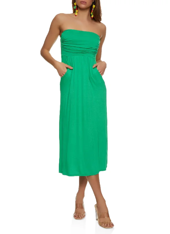 Strapless Maxi Dress Comfortable Flowy Maxi Dress