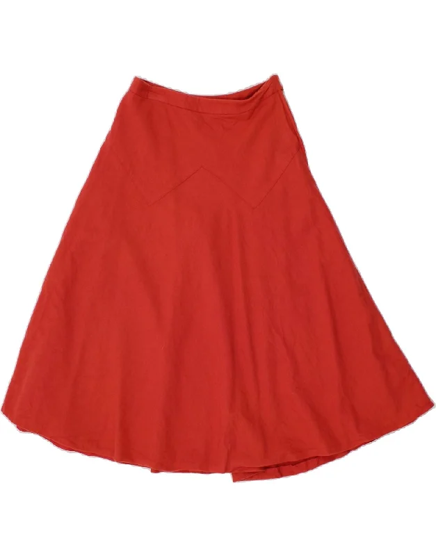 CACHAREL Womens A-Line Skirt UK 10 Small W26 Red Wool tulle skirt dreamy