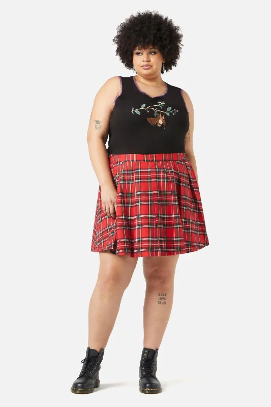 Curve Chosen Tartan Skirt leather skirt sleek