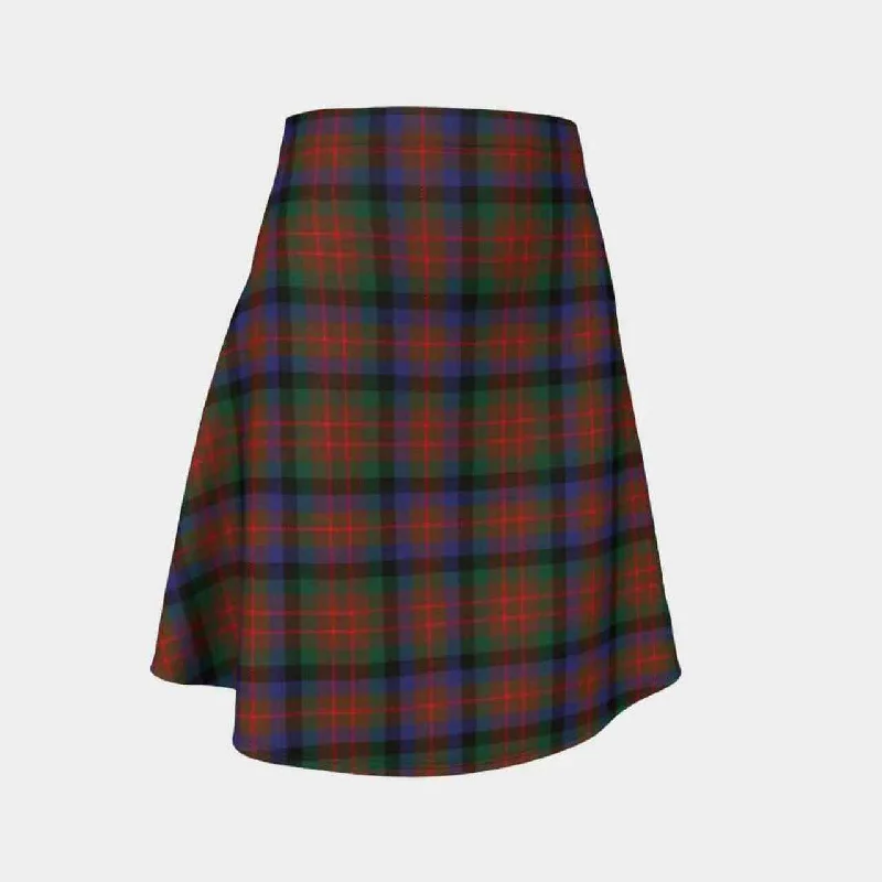 MacDuff Hunting Modern Tartan Flared Skirt cashmere skirt soft