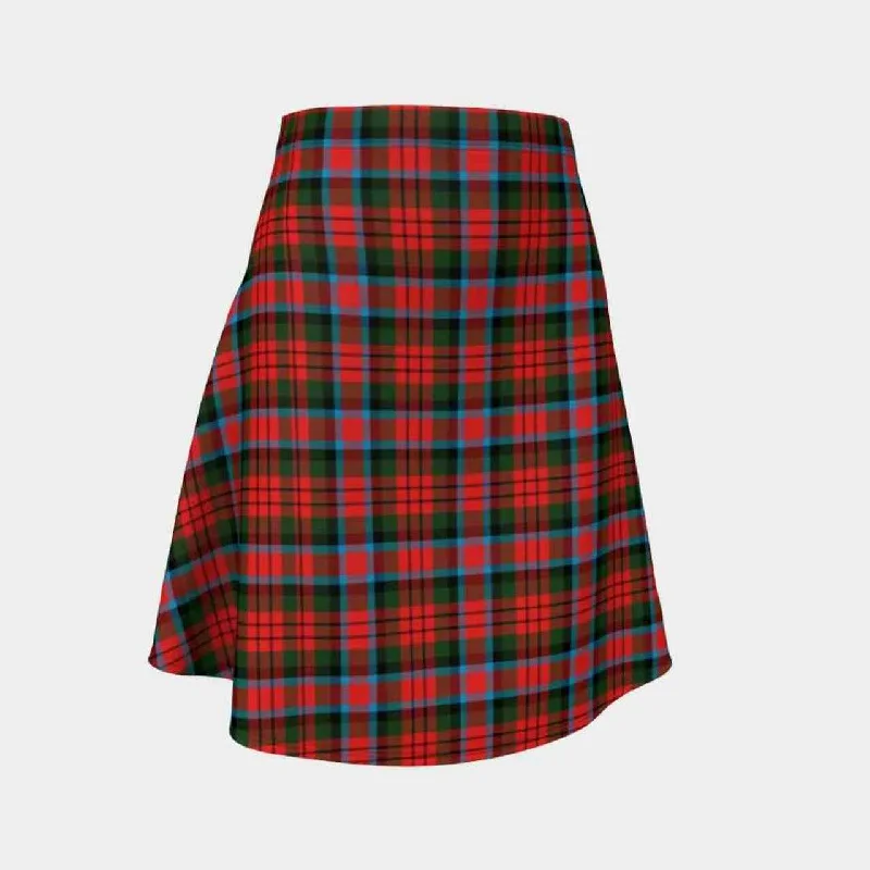 MacDuff Modern Tartan Flared Skirt cashmere skirt fine