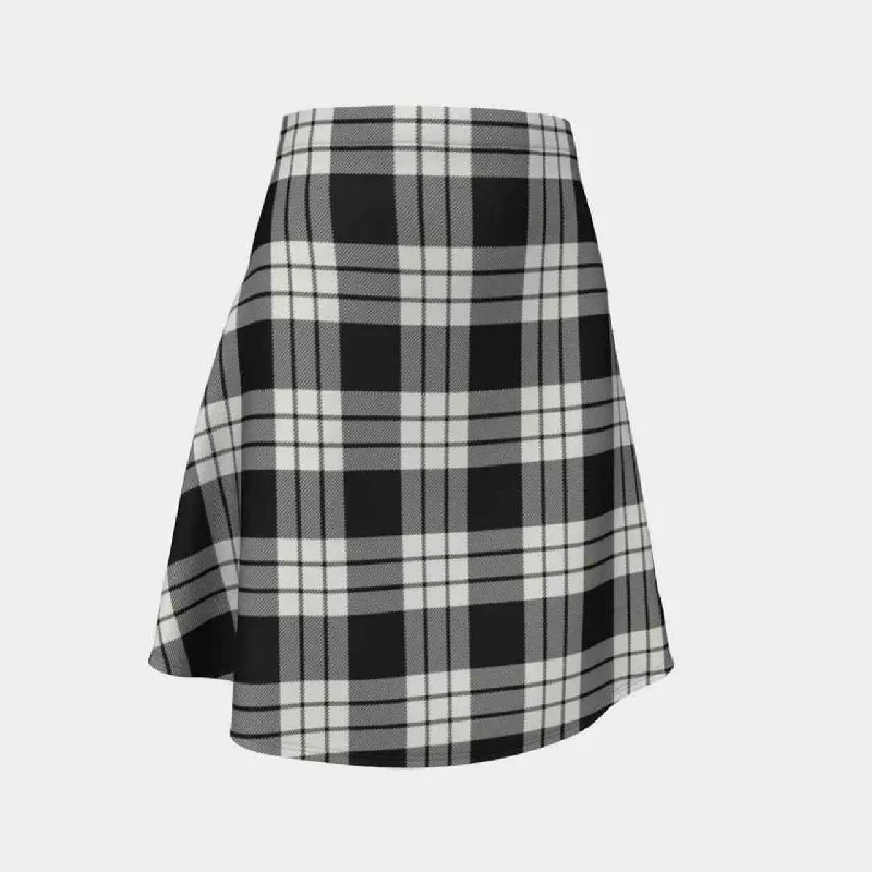 MacFarlane Black & White Ancient Tartan Flared Skirt denim skirt durable